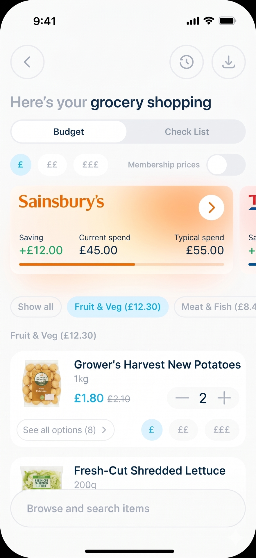 Tucki app screen showing nutrition score and micronutrient breakdown